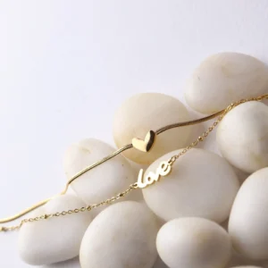 خلخال 2 دور قلب بضهر حية و دورعلاقه love