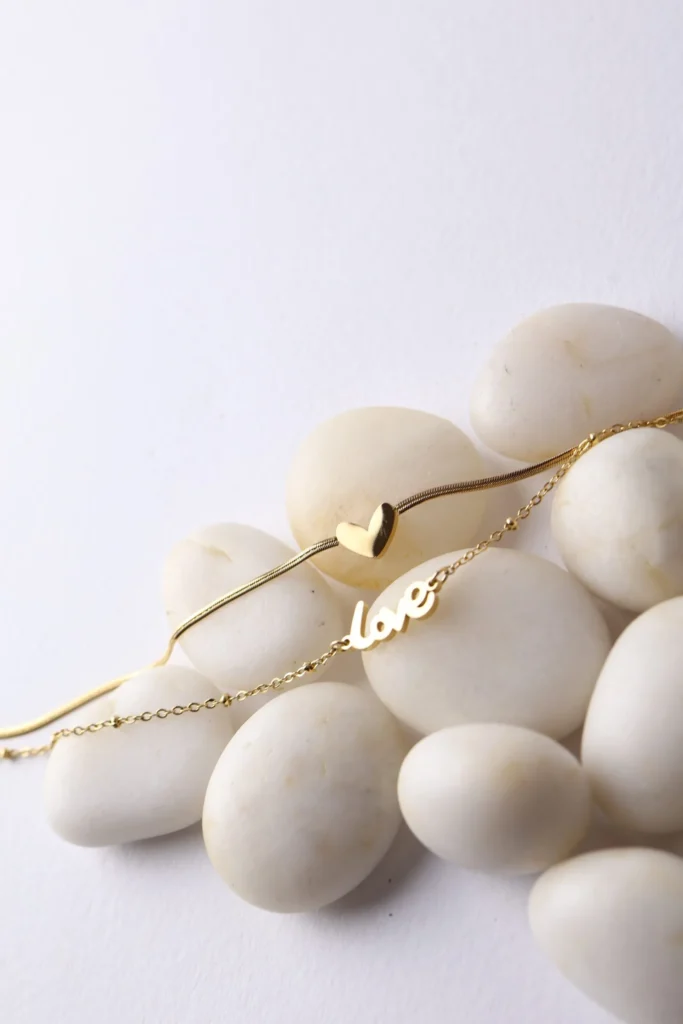 خلخال 2 دور قلب بضهر حية و دورعلاقه love